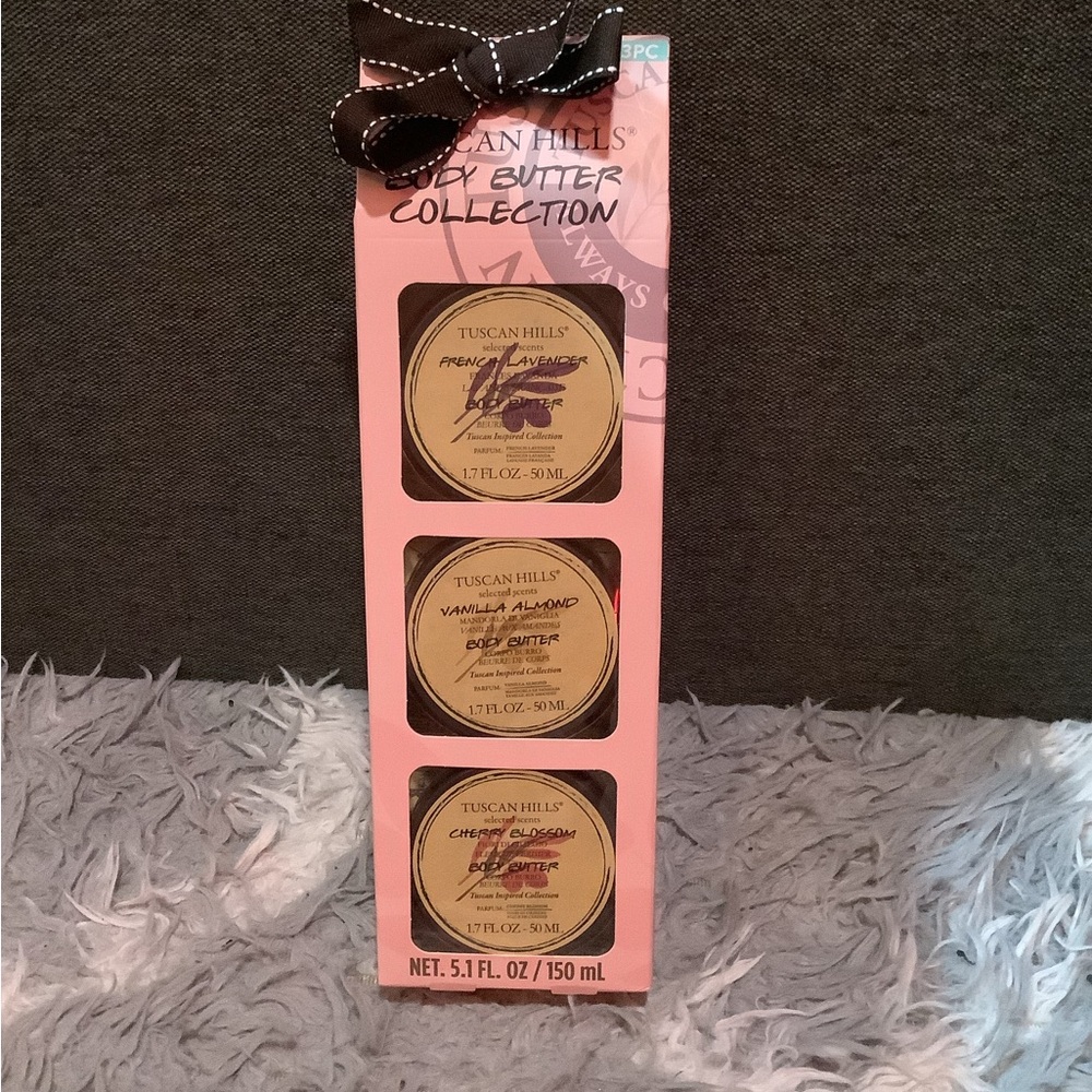 Tuscan Hills gift set of three body butters.